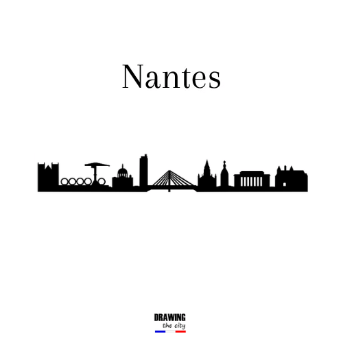 Drawing The City - Skyline Nantes 50x7 cm