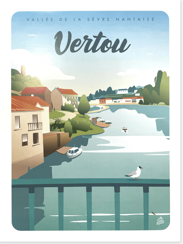 PittoResco affiche illustration Vertou 30x40cm