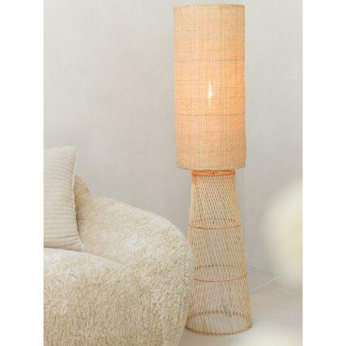 Lampe lin bambou naturel 141 cm