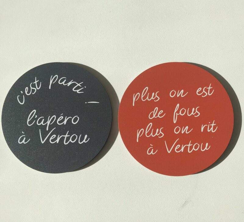 Lot 6 dessous de verre - Message Vertou – Image 2